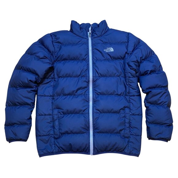 The North Face Boys 550 Navy Blue Down Insulated Puffer Jacket18/20